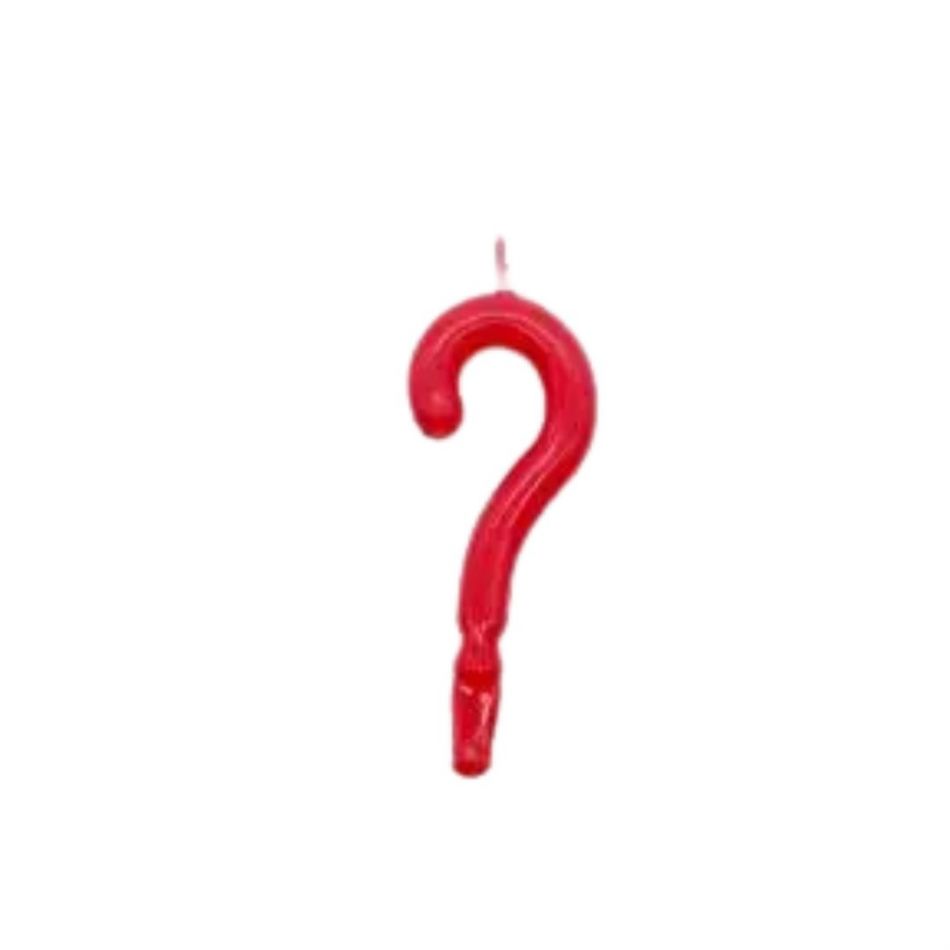 VELA INTERROGACION ROJA 8,5 CM
