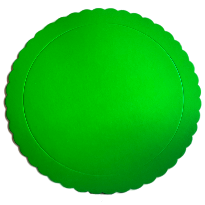 DISCO 25 CM VERDE / EXTRA FUERTE 3MM (5UDS)