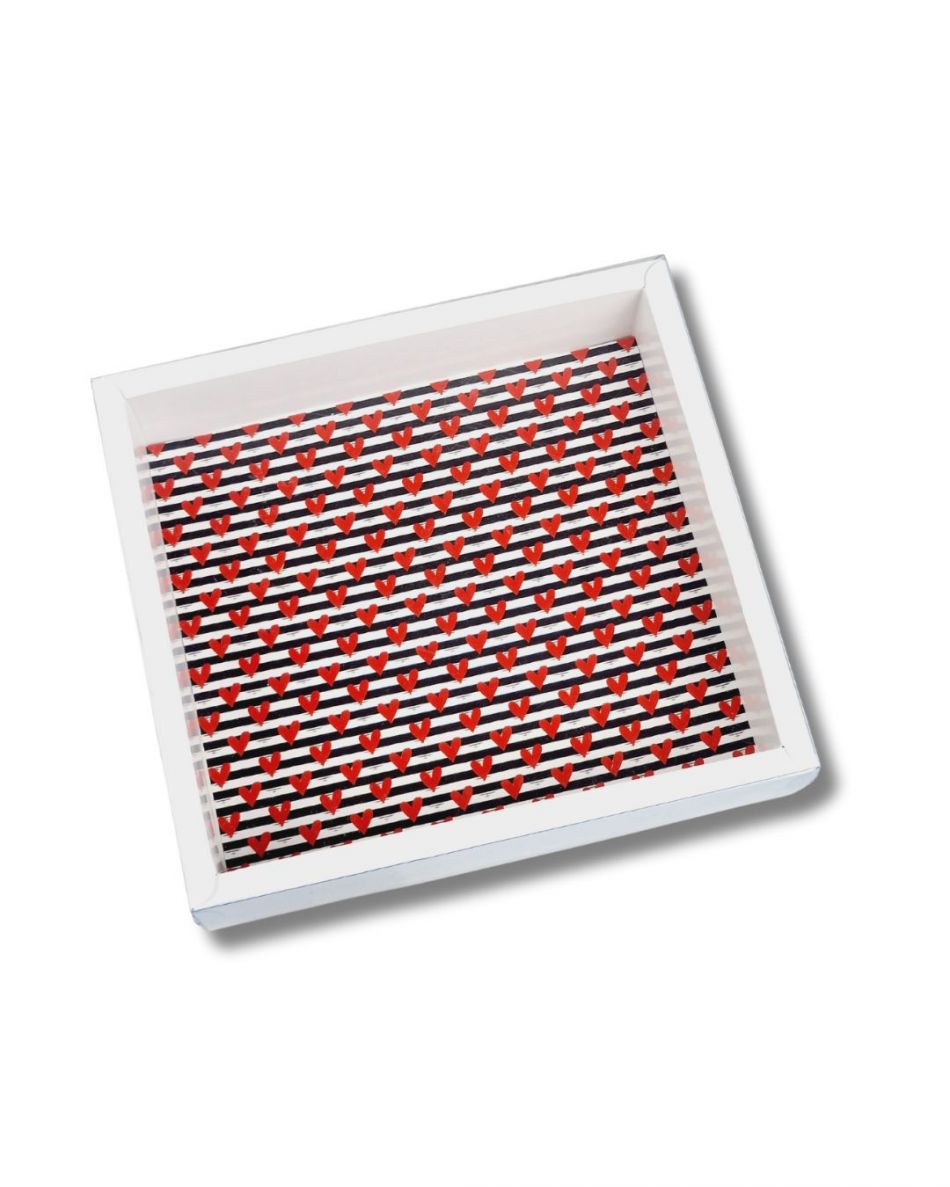 CAJA BLANCA CON TAPA PVC 20X18X5 CM CORAZONES (10UDS)-decopast
