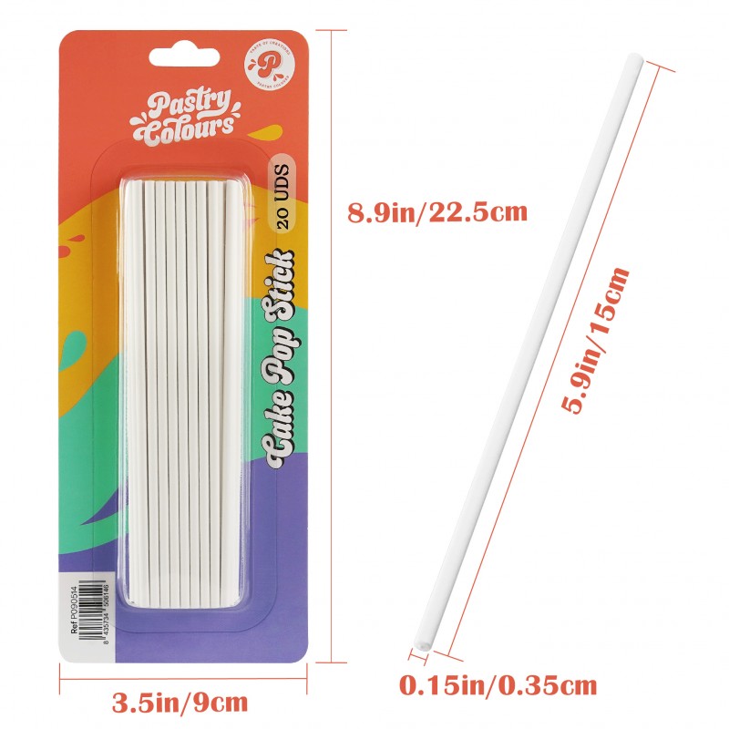 Palitos Lollipop 15cm x 0,035cm (50uds) -Pastry colours