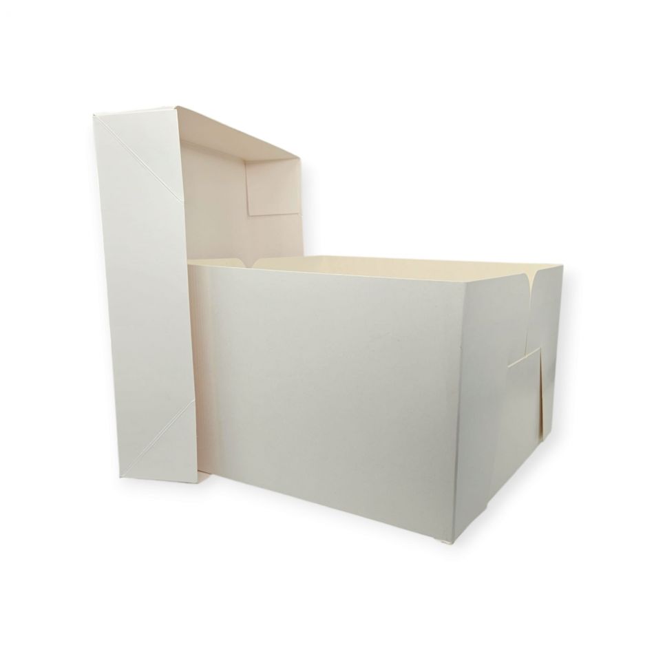 CAJA TARTA BLANCA 30x30x15 CM (10UDS) decopast