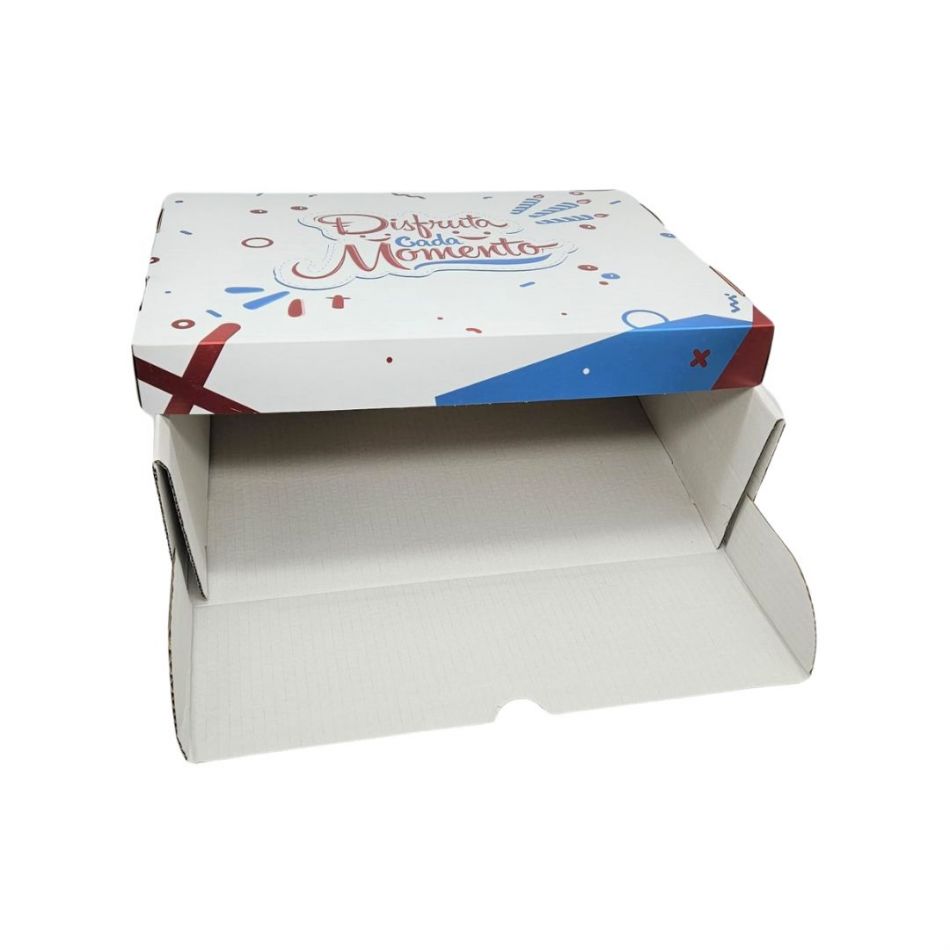 CAJA  30X37x13 CM TAPA Y FONDO MICROCANAL DISFRUTA CADA MOMENTO (10UDS) decopast