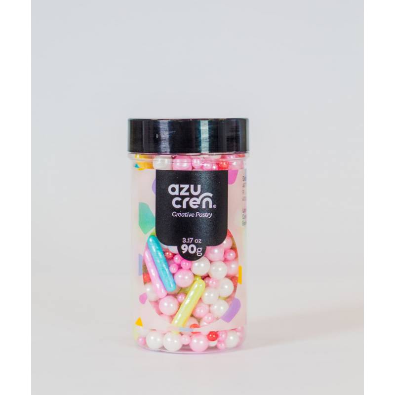  SPRINKLES MIX PASTEL METALICO 90 GRAMOS -azucren