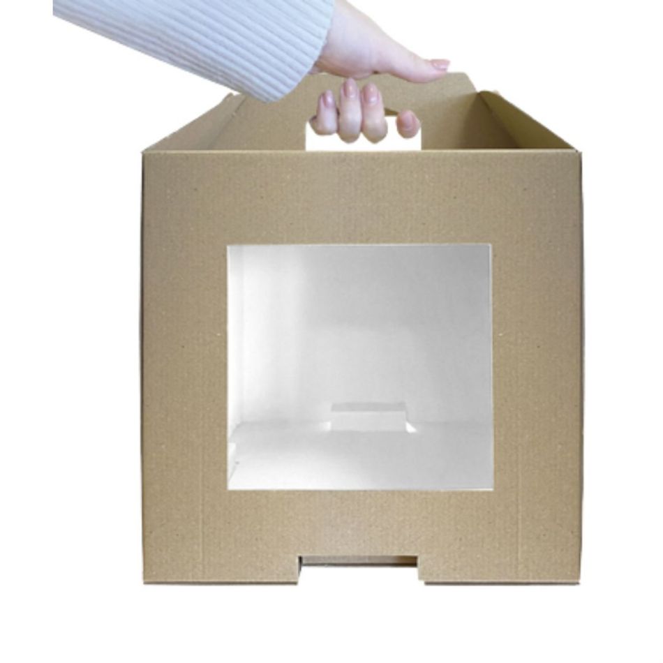 CAJA PARA TARTA REVERSIBLE 28X28X30 CON REDUCTOR HASTA 23CM (10UDS)-decopast