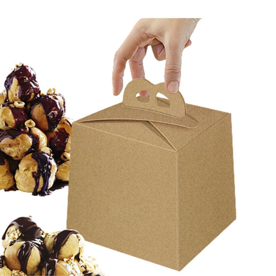 CAJA PARA PANETTONE KRAFT 21,5X21,5X19,5 CM (10UDS)-decopast