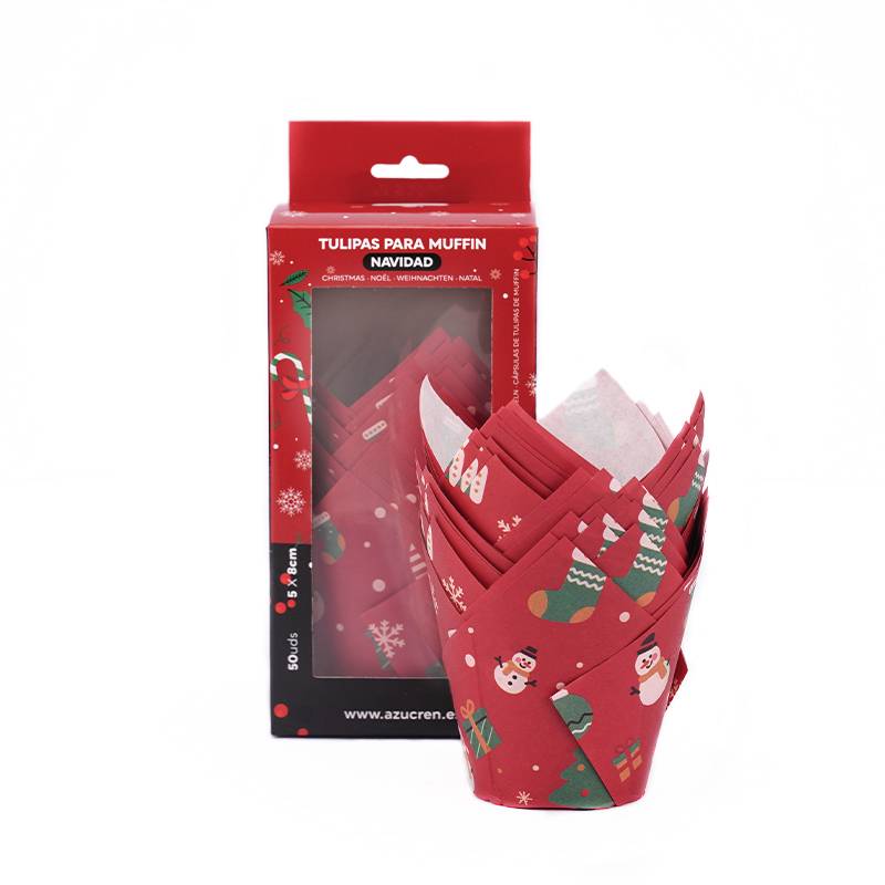  50 TULIPAS NAVIDAD PARA MUFFIN-azucren