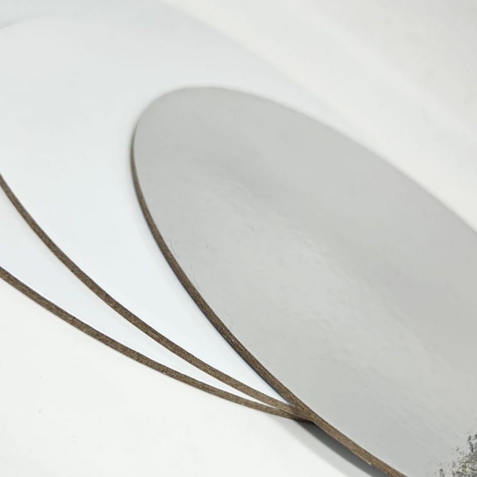 DISCO LISO 28CM X 3MM BLANCO-PLATA (5UDS) decopast