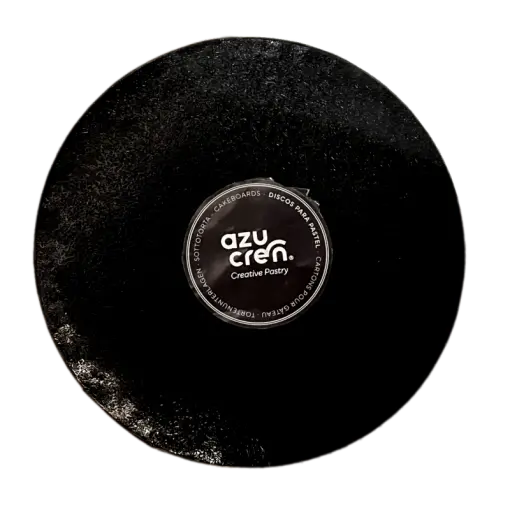 CAKE DRUM REDONDO NEGRO 25 X 1.2CM- Azucren