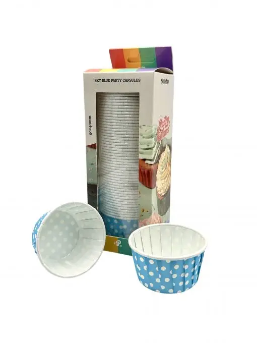 CAPSULAS RGIDAS AZUL CON LUNARES (50UDS)-Pastry colours