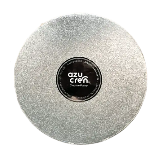 CAKE DRUM REDONDO PLATA 30 CM x 1.2 CM -Azucren