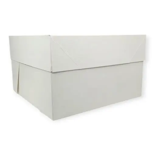 CAJA TARTA BLANCA 25X25X15,5 CM (10UDS) decopast