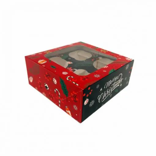 CAJA 4 CUPCAKES NAVIDAD (10uds) -Azucren