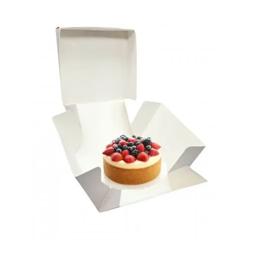 CAJA PARA MINI TARTAS 12X12X9 CM AUTOMONTABLE BLANCA (20UDS)-decopast