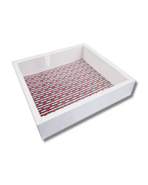 CAJA BLANCA CON TAPA PVC 20X18X5 CM CORAZONES (10UDS)-decopast