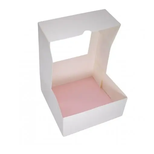 CAJA 18X18X7,5 CON INTERIOR ROSA (10UDS)-decopast