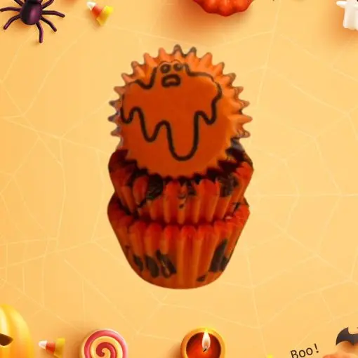 CPSULAS CUPCAKES NARANJA HALLOWEEN (100UDS)-decopast