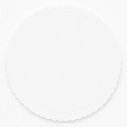 DISCO 25 CM BLANCO CON TEXTURA EXTRA-FUERTE 3MM (5UDS) -azucren