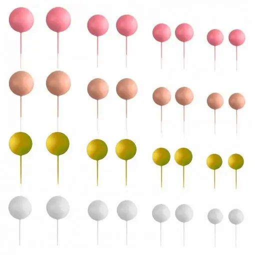 SET 32 BOLAS DECORATIVAS MIX PINK -azucren