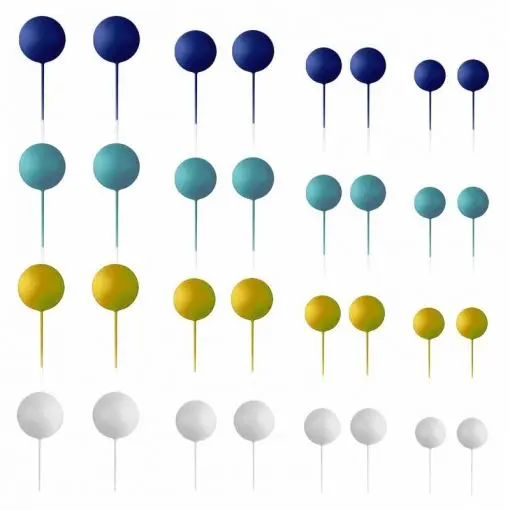 SET 32 BOLAS DECORATIVAS MIX AZUL -azucren