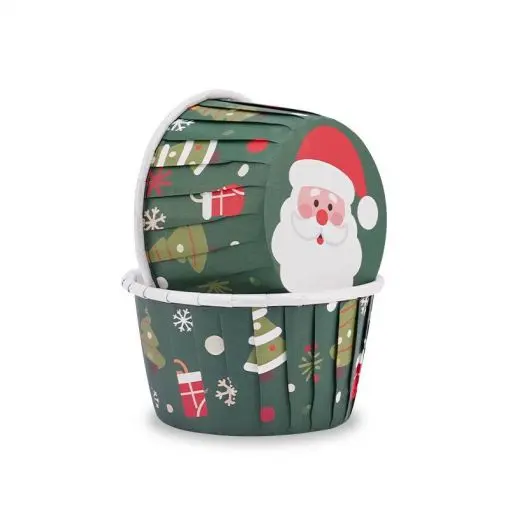 50 CAPSULAS PARA FIESTAS ARBOL DE NAVIDAD  ( 50 X 40 MM. ALTURA )-azucren