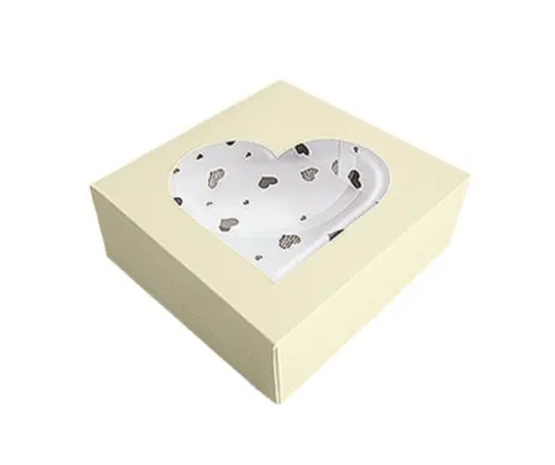 CAJA CORAZON 24x24x7,5 CHAMPAGNE INTERIOR CORAZONES (10UDS)-decopast