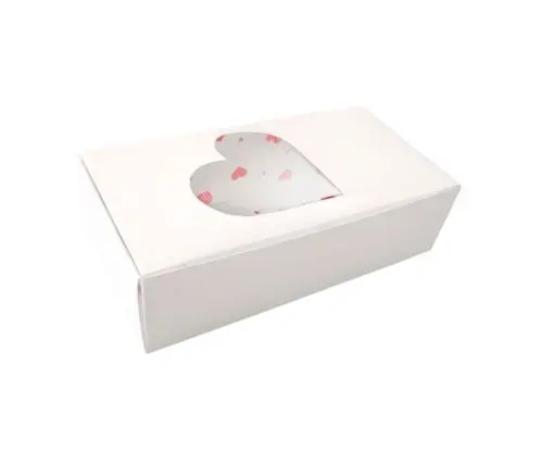 CAJA 18X9X5 CM BLANCA-CORAZONES (10UDS) -decopast