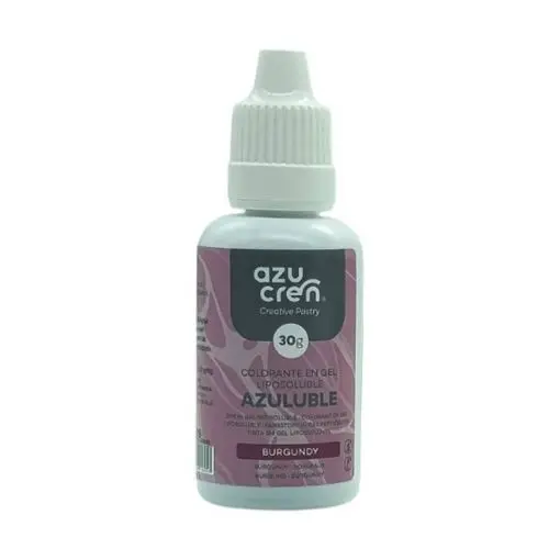COLORANTE EN GEL LIPOSOLUBLE BURGUNDY AZULUBLE 30 ML.-Azucren
